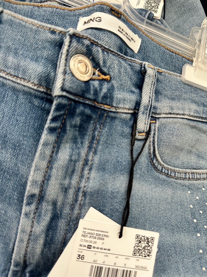 Mango taşlı jean pantolon — görsel 12/13