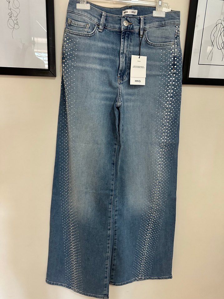 Mango taşlı jean pantolon — görsel 5/13