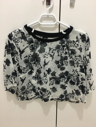 H&m desenli crop
