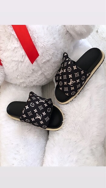 37 Beden siyah Renk Louis Vuitton Terlik