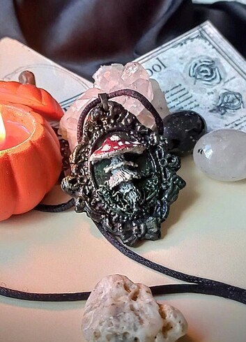  Beden çeşitli Renk bohemian mushroom necklace