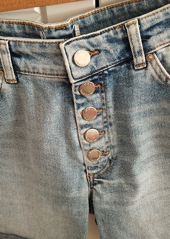 Only Düğmeli Loose Fit Mini Denim Şort