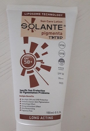 Solante renkli güneş koruyucu