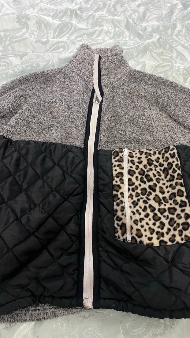 , uzun kollu, yılan desenli gri kazak - Görsel 2