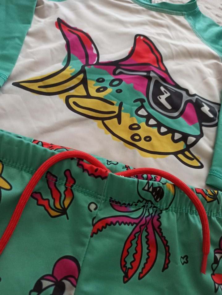 yeşil Baskılı Uzun Kollu Erkek çocuk Mayo Takımı - Görsel 2