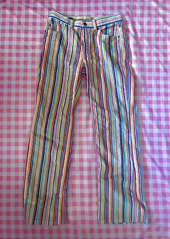 Pastel Renkli Bohem Kadın Kumaş Pantolon