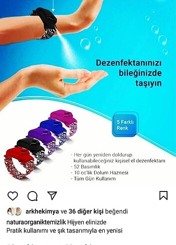 Dezenfektan Bileklik 