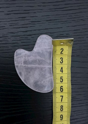 Şeffaf Pembe Kuvars Doğal Taş Gua Sha Masaj Tahtası - Görsel 2