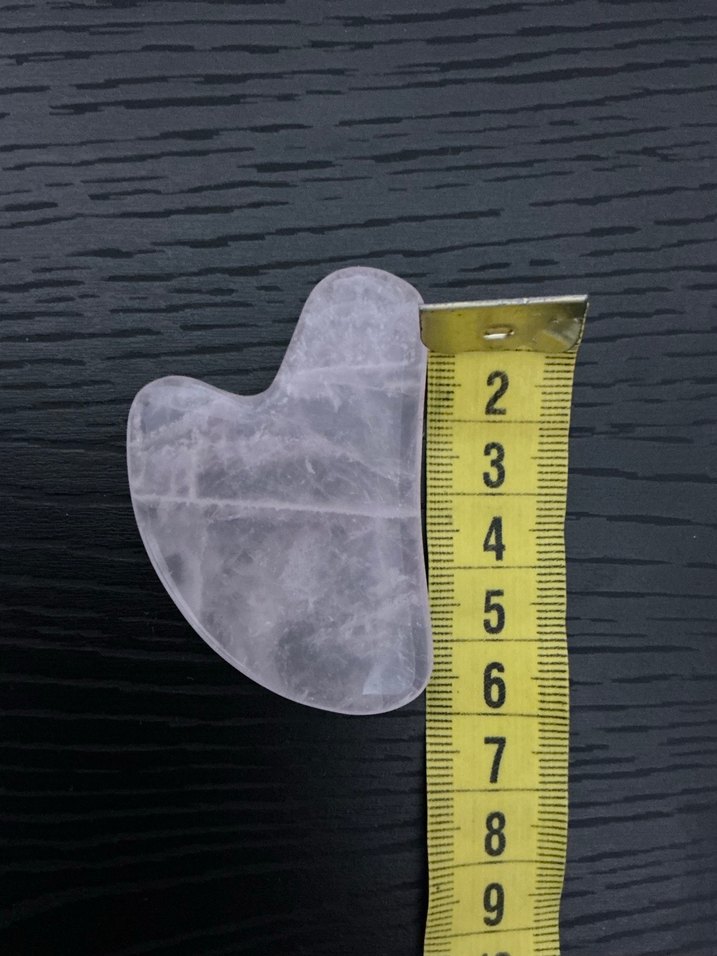 Şeffaf Pembe Kuvars Doğal Taş Gua Sha Masaj Tahtası - Görsel 2