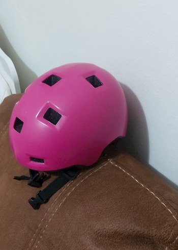 Pembe Biker Stili Motosiklet kaykay scooter Kaskı - Görsel 6