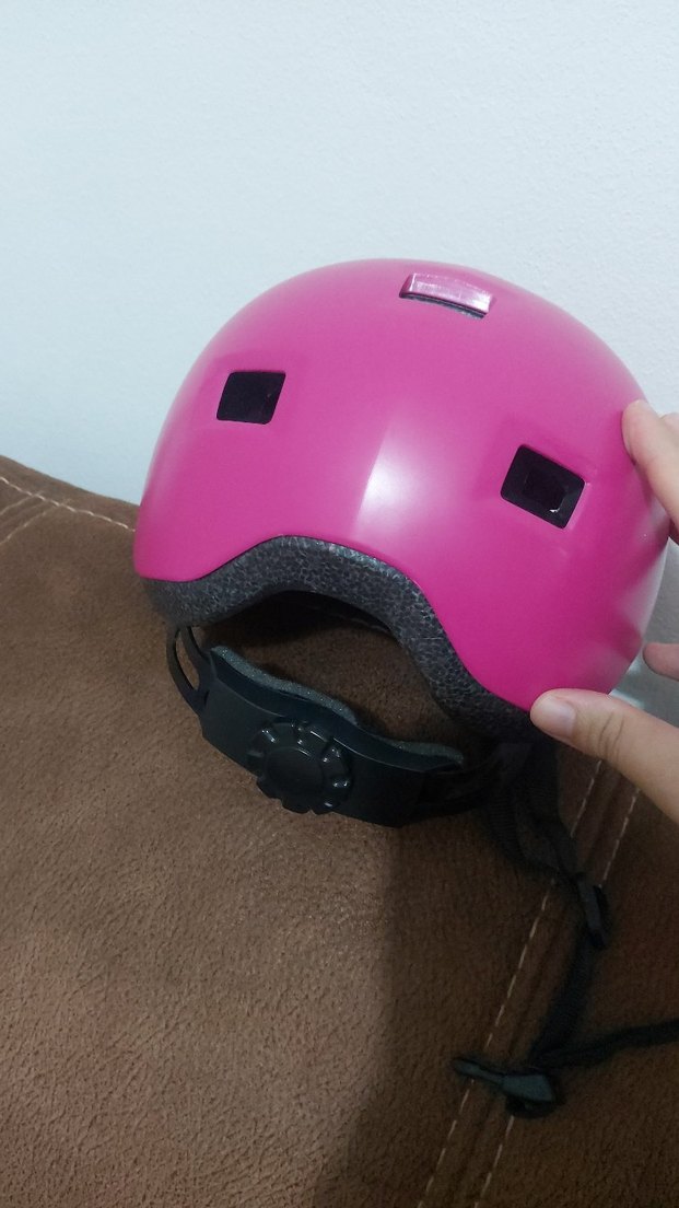 Pembe Biker Stili Motosiklet kaykay scooter Kaskı - Görsel 2