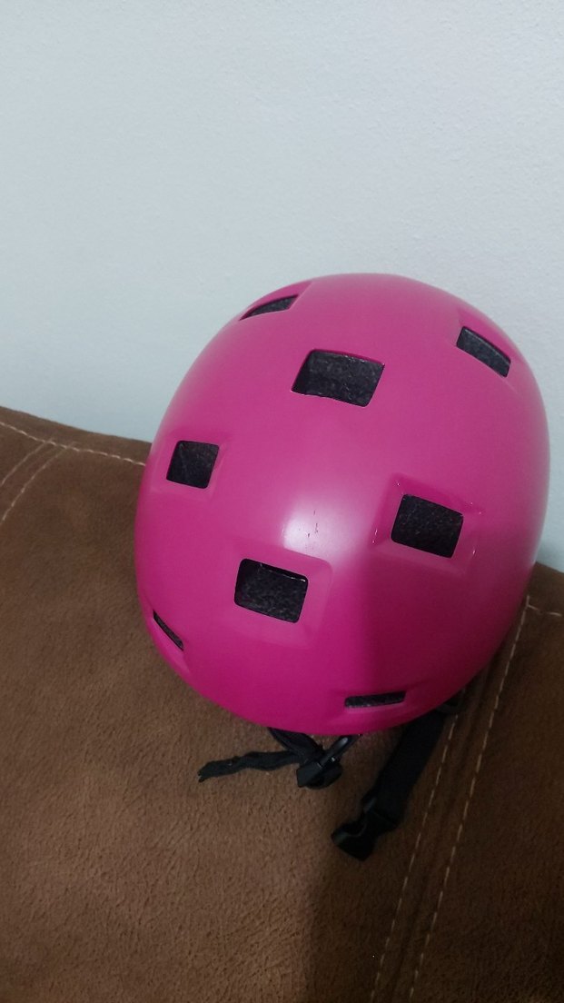 Pembe Biker Stili Motosiklet kaykay scooter Kaskı - Görsel 5