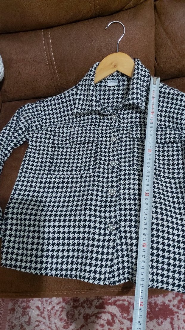 Düğmeli Uzun Kollu Kız Çocuk Gömlek - Görsel 5