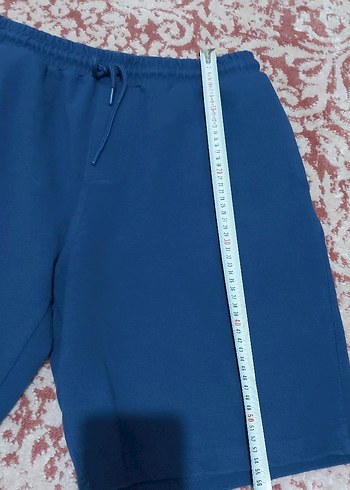 Erkek Mavi Rahat Kesim Midi Şort - Görsel 4