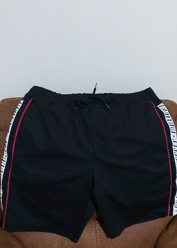 Siyah Elastik Bel Kısa Spor Şort - Görsel 2