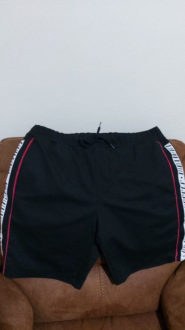 Siyah Elastik Bel Kısa Spor Şort - Görsel 2