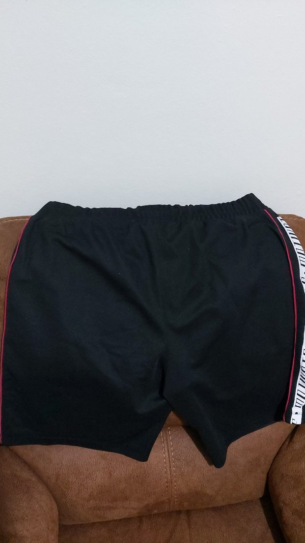 Siyah Elastik Bel Kısa Spor Şort - Görsel 3