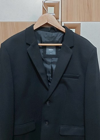 Erkek Siyah Düğmeli Ofis Takım Ceketi - Görsel 2
