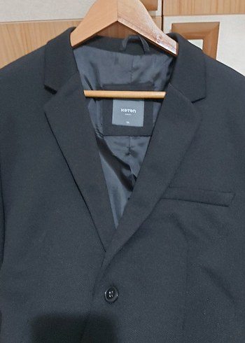 Erkek Siyah Düğmeli Ofis Takım Ceketi - Görsel 4