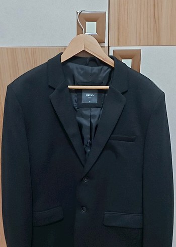 Erkek Siyah Düğmeli Ofis Takım Ceketi - Görsel 5