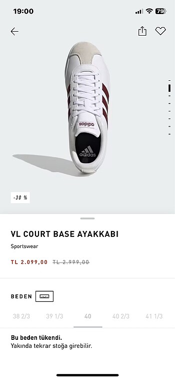 Adidas ADİDAS VL COURT BASE AYAKKABI