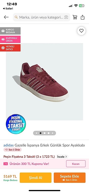 GAZELLE İSPANYA AYAKKABI