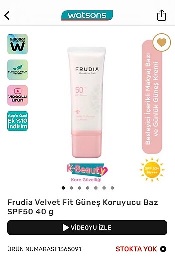 Frudia Velvet Fit Günes Koruyucu Baz SPF50