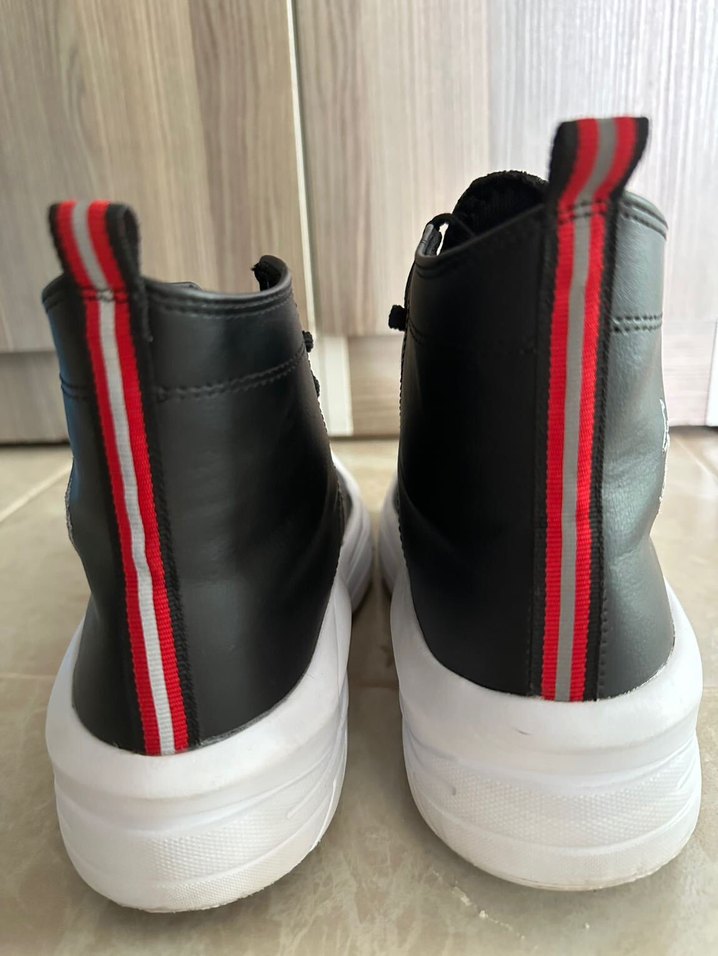 U.S. Polo Assn. Siyah-Beyaz Yüksek Bilekli Sneaker — görsel 3/4