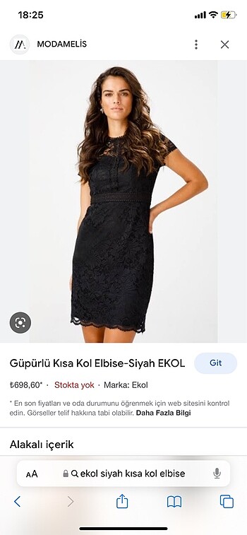 Ekol dantel elbise
