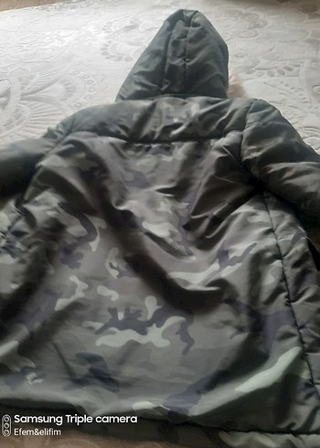 Erkek Kamuflaj Desenli Kürklü Mont - Görsel 3