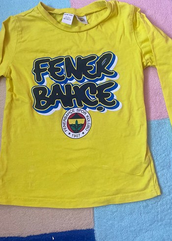 24-36 Ay Beden Sarı Uzun Kollu Kız Tişörtü, Baskılı, Rahat Kesim