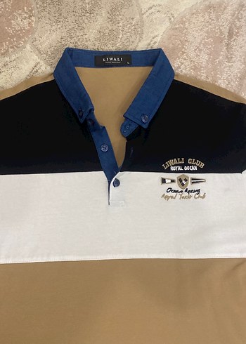 Erkek Bej Renkli Polo Yaka Tişört - Görsel 3