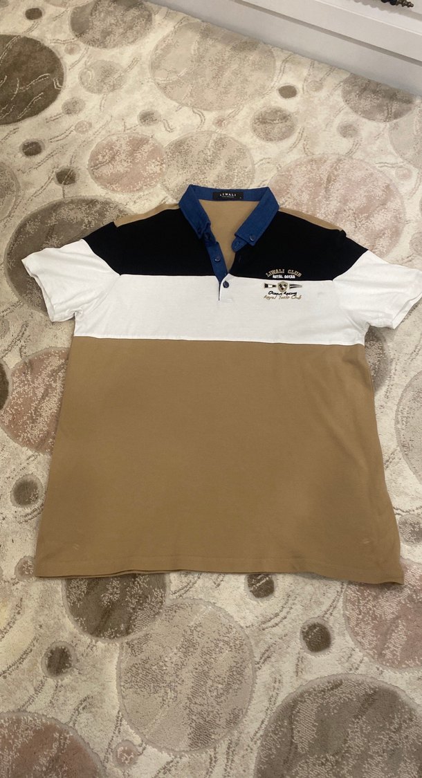 Erkek Bej Renkli Polo Yaka Tişört - Görsel 2