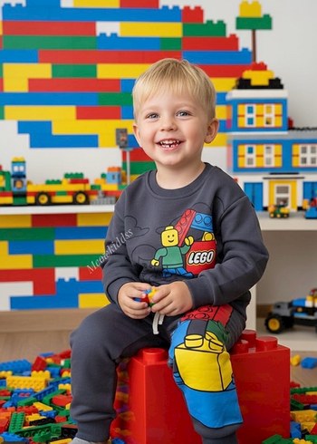 LEGO DESENLİ ALT ÜST TAKIM