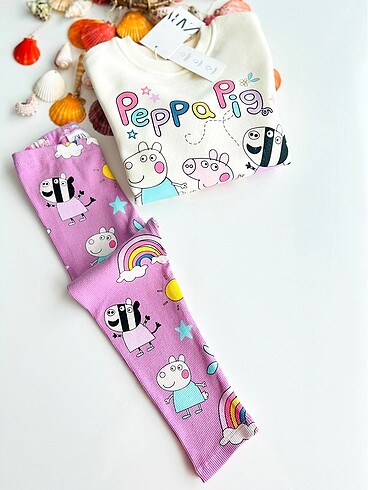 PEPPA PİG DESENLİ TAYTLI TAKIM