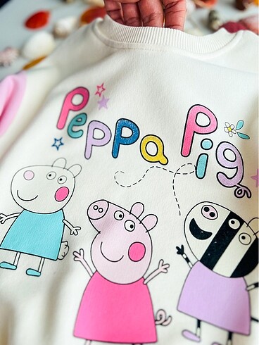2 Yaş Beden çeşitli Renk PEPPA PİG DESENLİ TAYTLI TAKIM