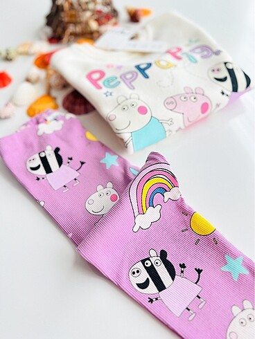 Zara PEPPA PİG DESENLİ TAYTLI TAKIM
