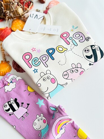 3 Yaş Beden PEPPA PİG DESENLİ TAYTLI TAKIM
