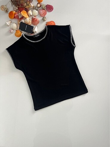 Massimo Dutti ÇOBAN DİKİŞ DETAYLI TSHIRT
