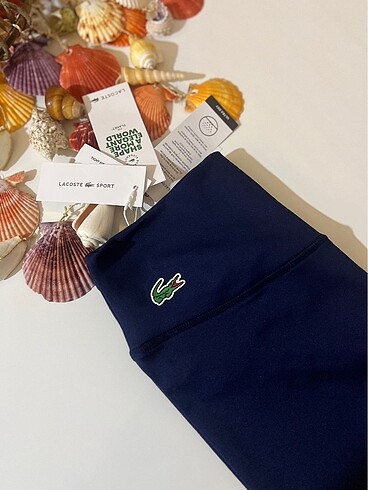 Lacoste ÖNÜ LOGOLU LACİVERT SPOR TAYT