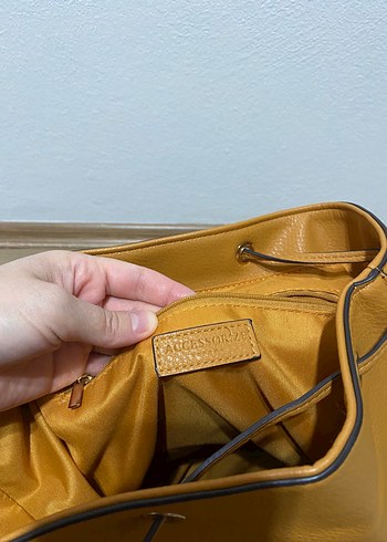 Accessorize Deri Camel Kadın Sırt Çantası