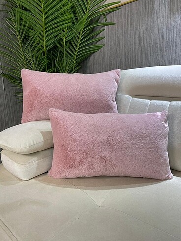 Peluş rabbit kırlent kılıfı 2 Adet