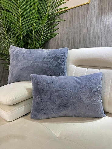 Peluş rabbit kırlent kılıfı 2 Adet