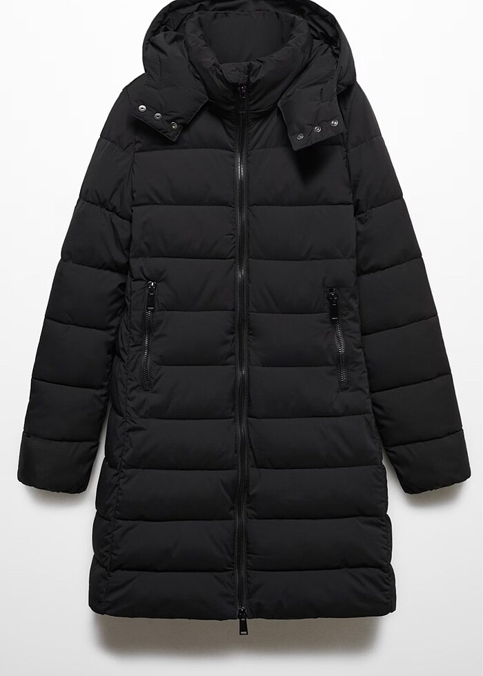 Kapüşonlu kapitone anorak - Görsel 3