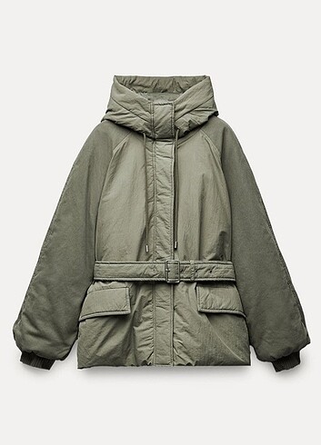 Zara Kontrast Haki Mont