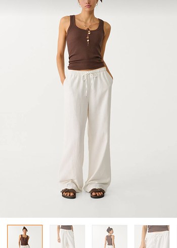 Stradivarius STRADİVARİUS KETEN PANTOLON