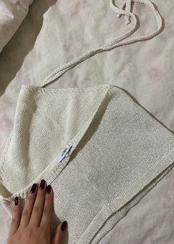 s Beden Gri Örgü Yüksek Yakalı Kolsuz Süveter