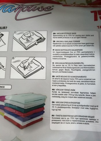 Vakum Saklama Torbası - %75 Tasarruf