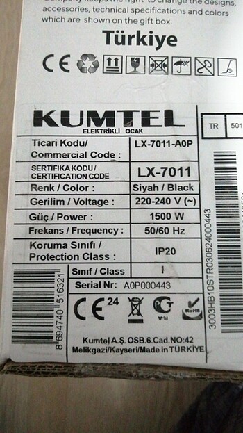  Beden Kumtel 1500 w elektrikli ocak 