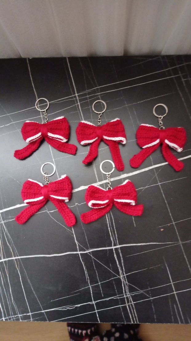 Örgü Fiyonk Anahtarlık 5 adet fiyatı - Görsel 4